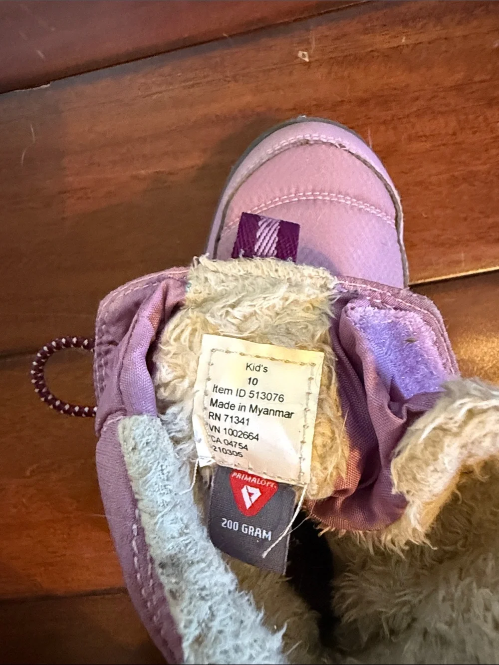L.L. Bean Girls' Pink and Plum Insulated Snow Boots